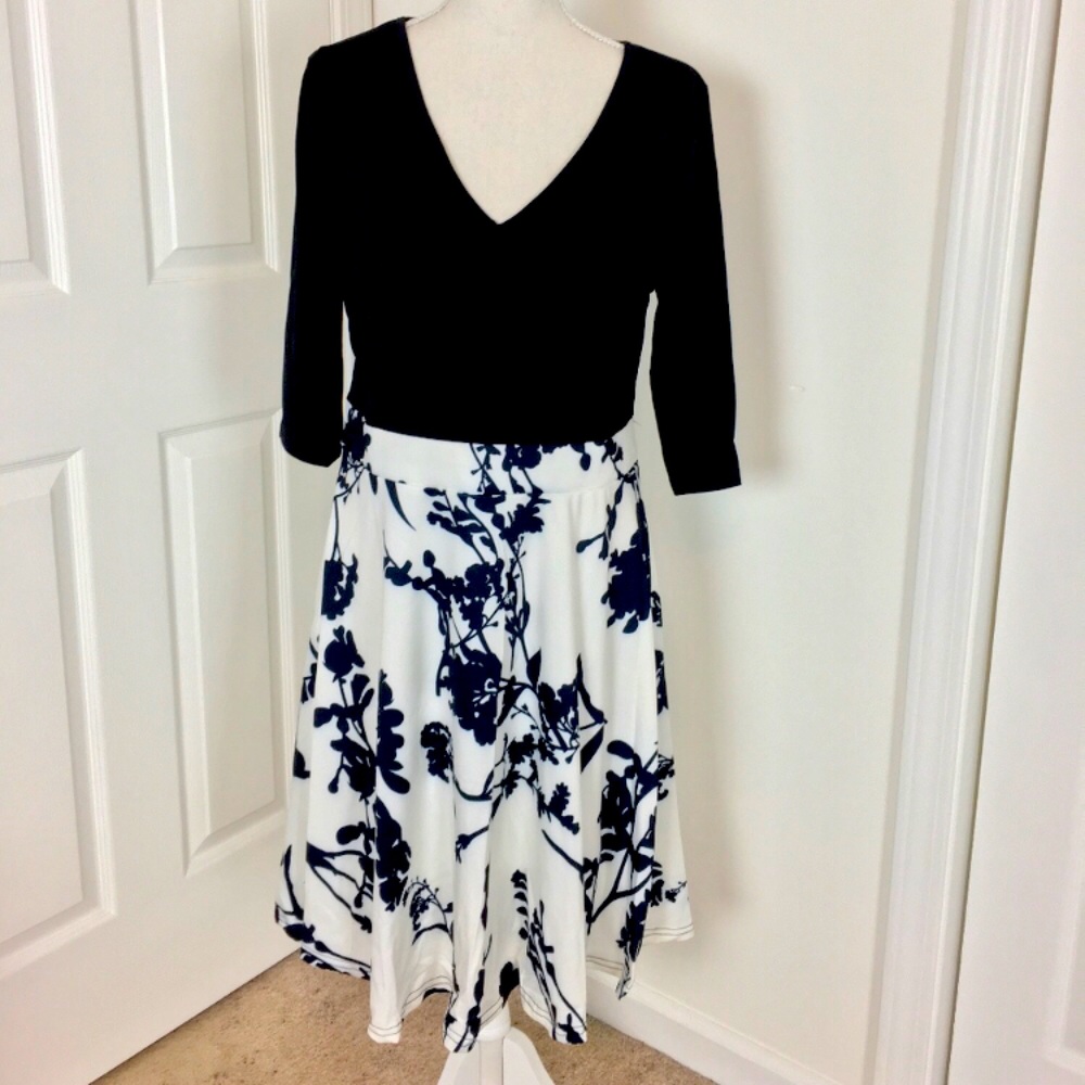 Black & white floral dress